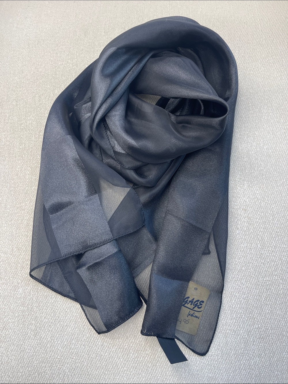 S08. Stripe Silky Scarf 13.5x58